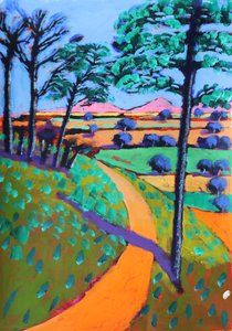Swineyard Hill, 2021 (acrilico su carta)
