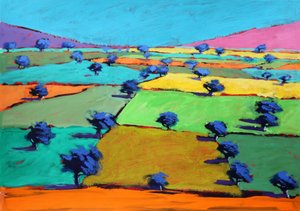 Il calanco, 2021 (acrilico su carta) da Paul Powis