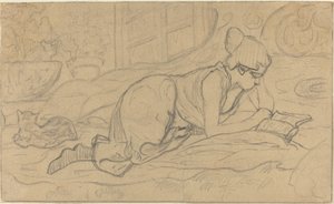 Studio per "La Liseuse couchée"