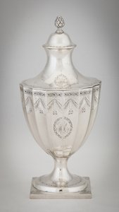 Urna per zucchero, c.1795 (argento) da Paul Revere