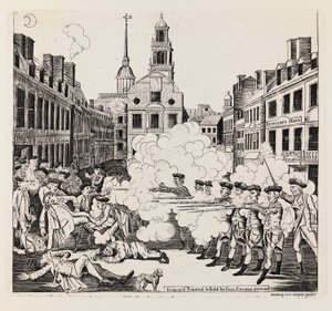 Il massacro sanguinoso da Paul Revere