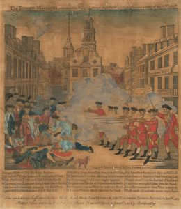 Il massacro di Boston da Paul Revere, after Henry Pelham