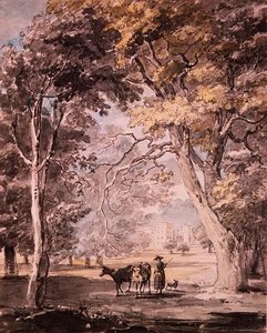 Una lattaia nel Windsor Great Park c.1765-70 da Paul Sandby