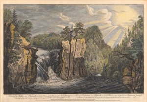 Veduta delle cascate del Passaic, o Second River, nella provincia del New Jersey da Paul Sandby