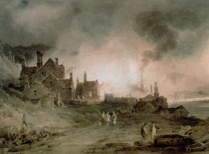 Bedlam Furnace, Madeley Dale, Shropshire, 1803 da Paul Sandby