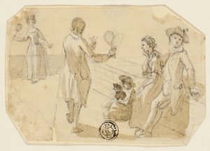 Coppia che gioca a volano da Paul Sandby