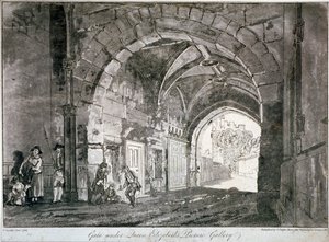 Porta sotto la Galleria dei Ritratti della Regina Elisabetta, Castello di Windsor, Berkshire, 1812