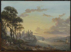 Vista su Conway Castle, Galles da Paul Sandby