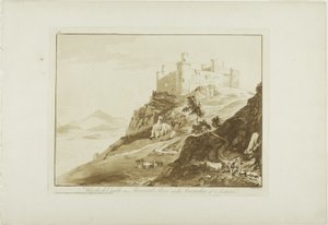 Castello di Harlech nella contea di Merioneth con Snowdon in lontananza da Paul Sandby