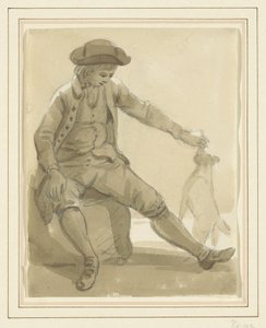 Ragazzo che gioca con un cane da Paul Sandby