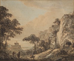 Paesaggio con cavaliere