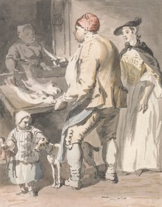 Grida di Londra: un pescivendolo da Paul Sandby