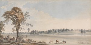 Vista Nord-Ovest di Wakefield Lodge nella Foresta di Whittlebury, Northamptonshire da Paul Sandby