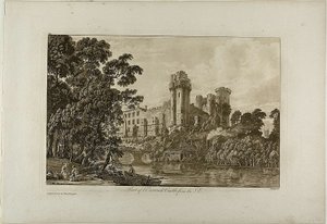 Parte del castello di Warwick da sud-est, tavola 4