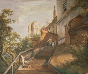 Parte dei Cento Gradini e Torre di Winchester, Castello di Windsor da Paul Sandby