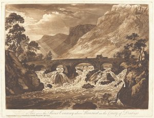 Pont-y-Pair sul fiume Conway sopra Llanrwst nella contea di Denbigh
