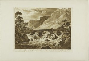 Pont y Pair sul fiume Conway sopra Llanrwst nella contea di Denbigh da Paul Sandby