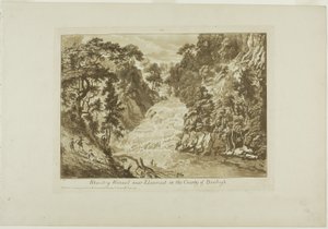 Rhaidr-y Wennel vicino a Llanrwst nella contea di Denbigh da Paul Sandby