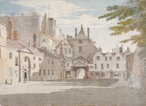 Scotland Yard con parte della Banqueting House, Whitehall, Westminster, Londra, c1776 da Paul Sandby