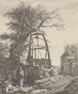 Mendicanti Scozzesi che Riposano vicino a un Pozzo da Paul Sandby