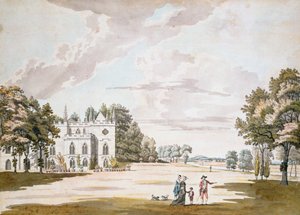 La facciata sud di Strawberry Hill da Paul Sandby