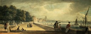 Vista della città dalla terrazza di Somerset House da Paul Sandby