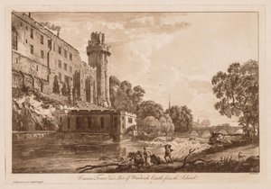 Vedute del Castello di Warwick: La torre di Cesare e parte del Castello di Warwick dall