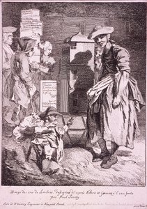 Donna con uno spettacolo raro, Cries of London, 1760