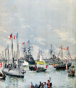 Flottiglia francese nel porto di Portsmouth, 1891 da Paul Senau