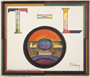 Applicazione del cerchio cromatico del signor Charles Henry da Paul Signac