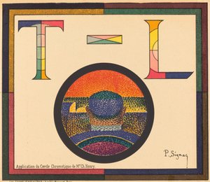 Applicazione del cerchio cromatico di Mr. Ch. Henry da Paul Signac