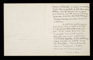 Lettera autografa a Claude Monet, 21 luglio 1920 da Paul Signac