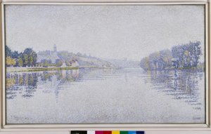 Bordi del fiume. La Senna a Herblay da Paul Signac
