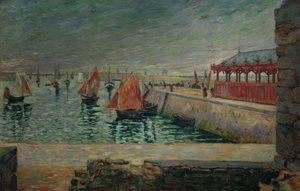 Il mercato del pesce, Port-en-Bessin da Paul Signac