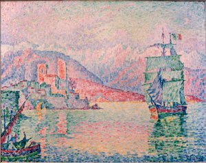 Porto di Antibes al tramonto da Paul Signac