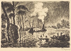 La Senna in piena nel 1910 da Paul Signac