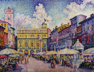 Il mercato delle erbe, Verona da Paul Signac
