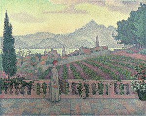 Donna sulla terrazza, 1898 da Paul Signac