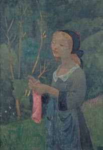 Ragazza con una Calza Rosa da Paul Sérusier