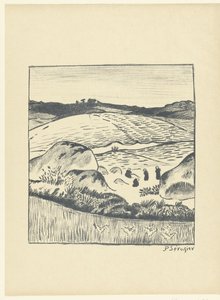 Paesaggio collinare con campi da Paul Sérusier
