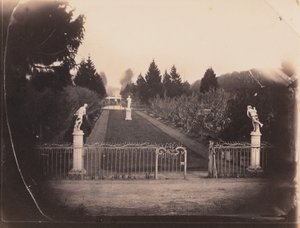 Scena di giardino con statua, c. 1853 (foto)