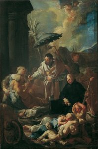 San Francesco Saverio tra gli appestati a Goa da Paul Troger