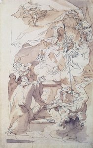 La Vergine e il Bambino Gesù con San Bernardo, XVIII secolo da Paul Troger