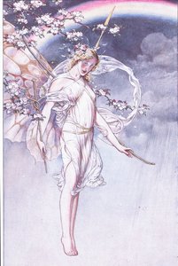 La Regina del cielo, il cui arco acquoso e il disordine e io, aspetta il permesso di questi, illustrazione da La Tempesta, 1908