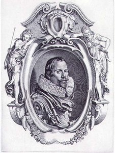 Autoritratto, inciso da Simon de Passe (1595-1647) 1622 (incisione) da Paul van (after) Somer
