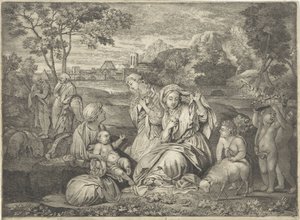 Mosè nel cestino di giunchi da Paul van Somer (II)