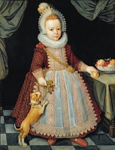 Ritratto di un bambino con sonaglio da Paul van Somer