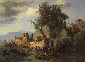 Sera presso il fiume Kura vicino a Tiflis da Paul von Franken