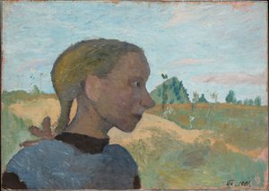 Ritratto di una ragazza da Paula Modersohn-Becker