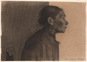 Donna di profilo, girata a destra da Paula Modersohn-Becker